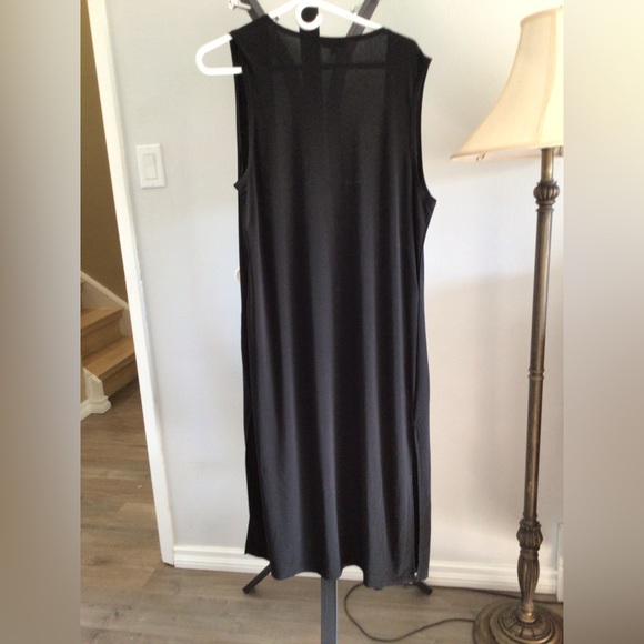Long black duster vest - Picture 2 of 3